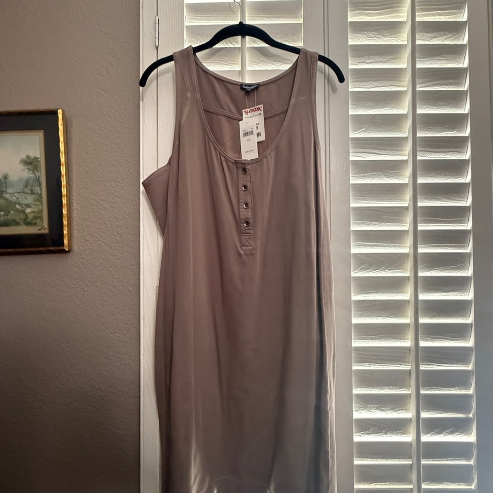 Splendid Sleeveless Midi Dress in Gray